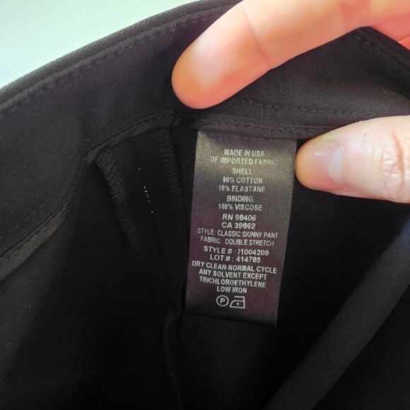 Theory Double Stretch Classic Skinny Pant In Black Size 6 - Picture 5 of 7